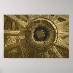 Póster Rueda de carrete de Bodie Sepia Poster 1