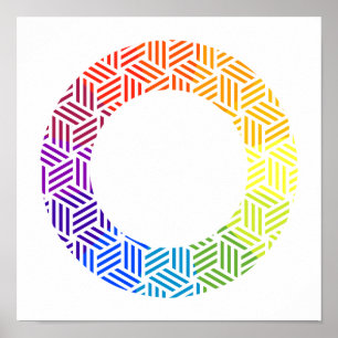 Póster Rueda de color de tejido isométrico