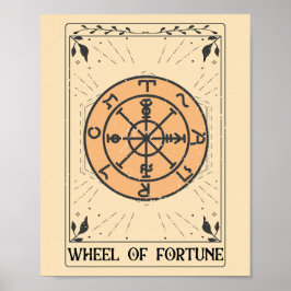 Póster Rueda de Fortune major arcana tarot