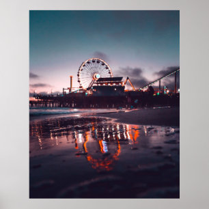 Póster Rueda de la fortuna durante la hora dorada