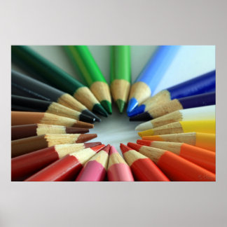 Póster Rueda de la gráfica de color