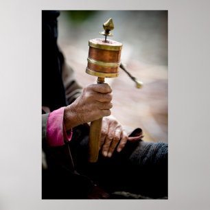 Póster Rueda de la oración, Ladakh, Cachemira