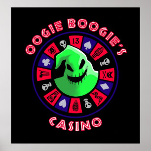 Póster Rueda de la ruleta del Casino de Oogie Bogies en l