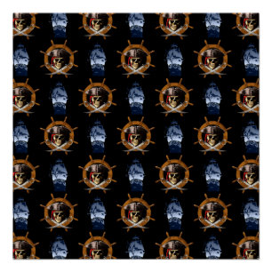 Póster Rueda Jolly Roger Pirate