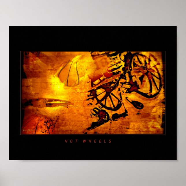 Póster "¡Ruedas calientes!" (Frente)