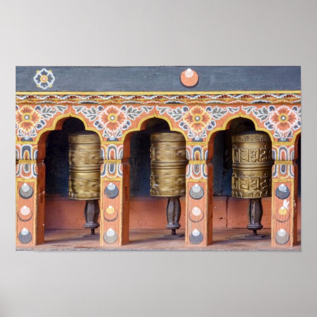Póster Ruedas de oración - Bután (Frente)