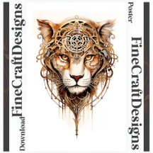 Ruedas de perros metálicos del tigre de vapor impr