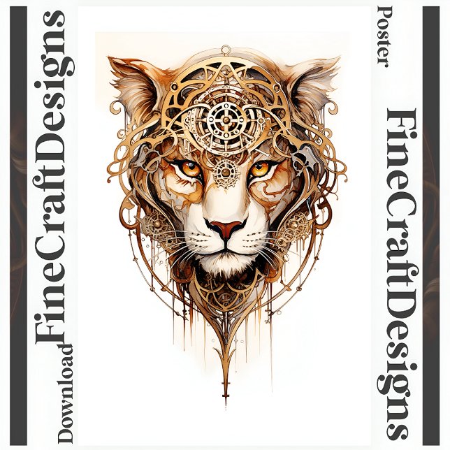 Póster Ruedas de perros metálicos del tigre de vapor impr (Subido por el creador)