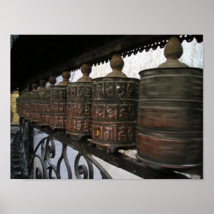 Póster Ruedas de rezo de Nepal