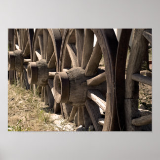Póster Ruedas de vagón de Sepia