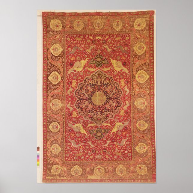 Póster Rug decorated with scenes of fighting animals (Frente)