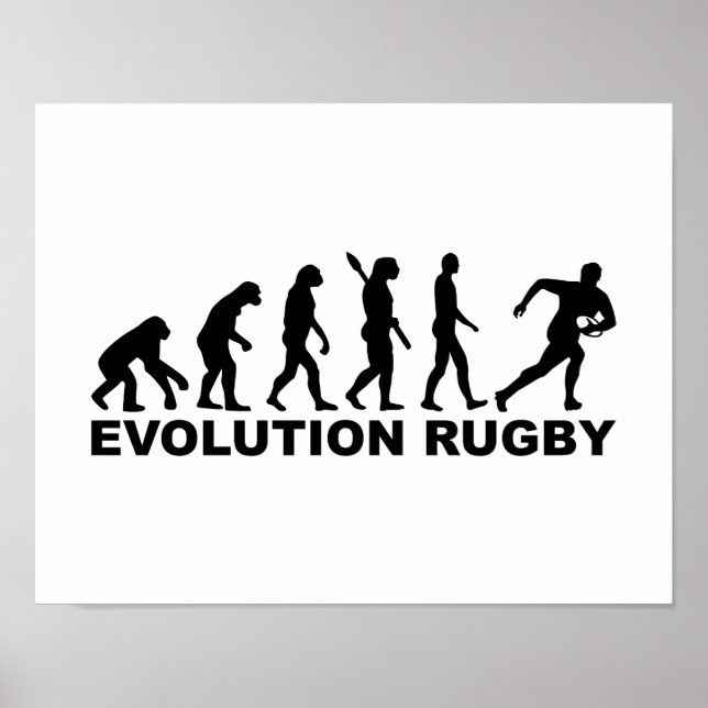 Póster Rugby de evolución (Frente)