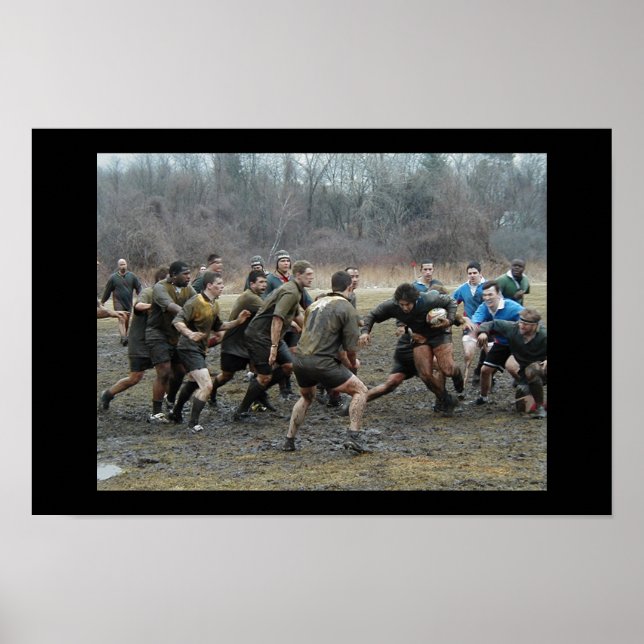 Póster Rugby de los hombres de UMass Lowell (Frente)