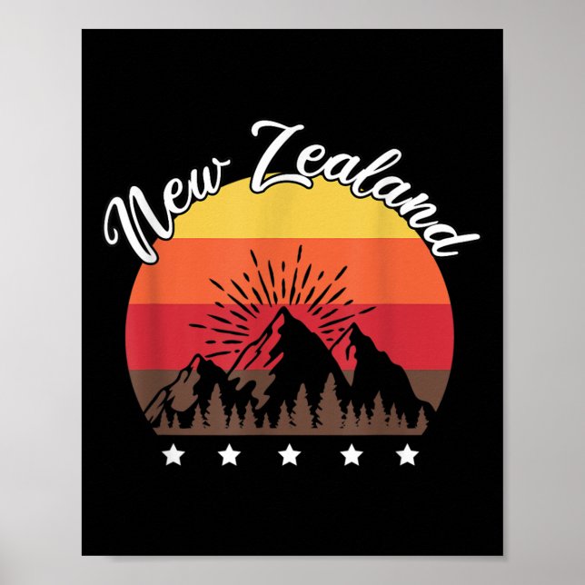 Póster Rugby Lover Kiwi Gift New Zealand  (Frente)