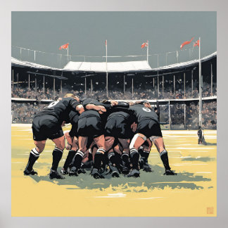 Póster Rugby Maul Art Print