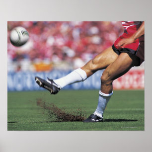 Póster Rugby Player Kicking the Ball