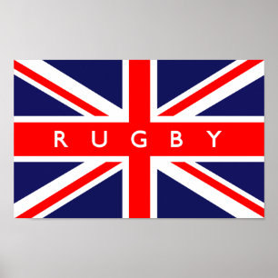 Póster Rugby UK Flag