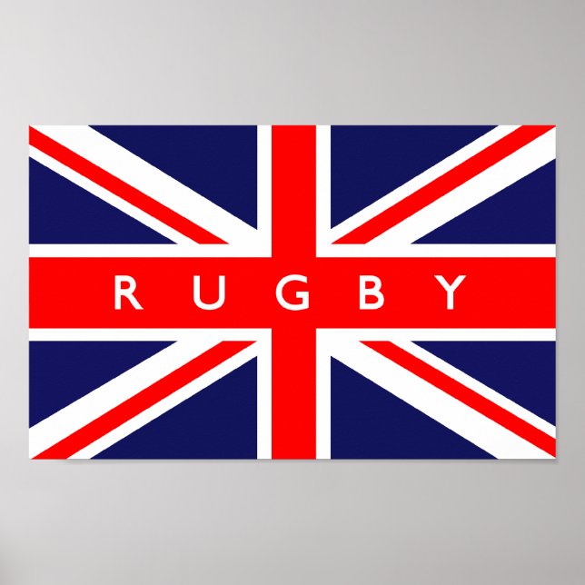 Póster Rugby UK Flag (Frente)
