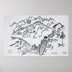 Póster Rugged Val d'Asco   Corsica, France