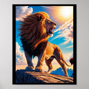 Póster Rugido De Independencia Libertad Pegatina 