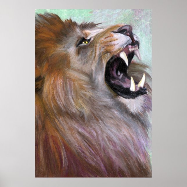 Póster rugido de leones (Frente)