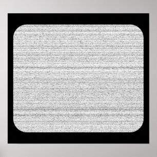Póster Ruido blanco. Grano blanco y negro Nevado