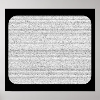 Póster Ruido blanco. Grano de nieve negro y blanco.