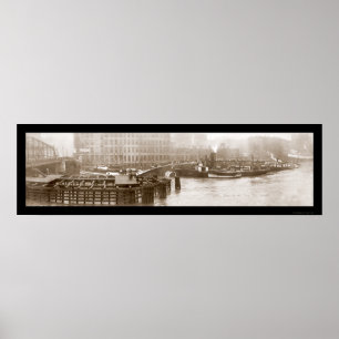 Póster Ruina de la foto 1915 de la nave de Eastland