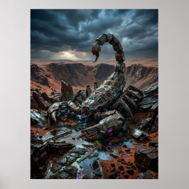 Póster Ruina del Desierto Escorpión Mecánico