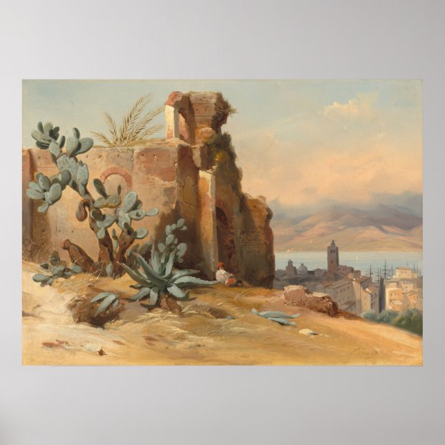 Póster Ruinas antiguas cerca de Messina - Bella Artes Rém (Frente)