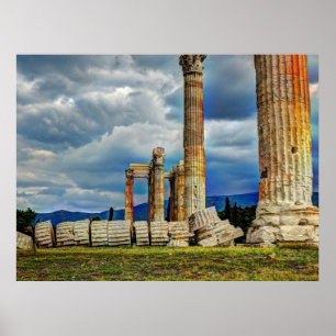 Póster Ruinas antiguas de Atenas en Grecia