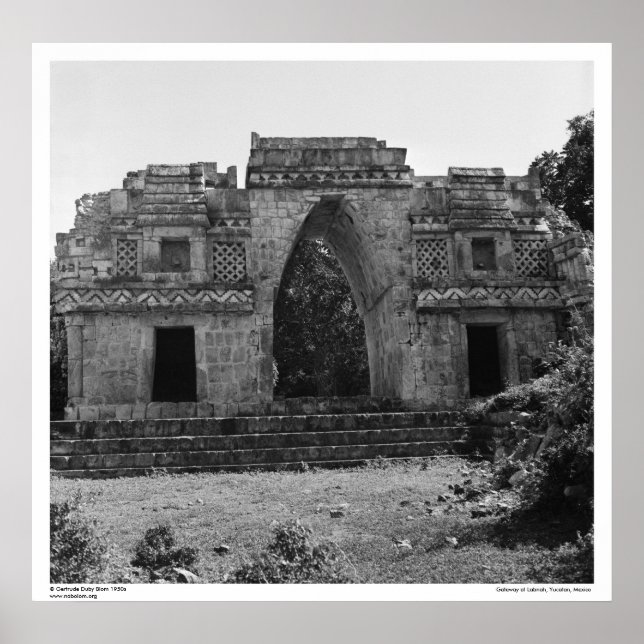 Póster Ruinas Antiguas: Puerta a Labna, Yucatán, México (Frente)