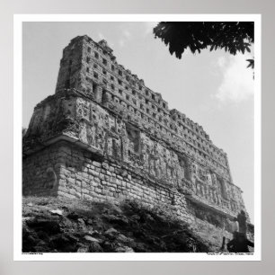 Póster Ruinas antiguas: Templo 33 de Yaxchilan