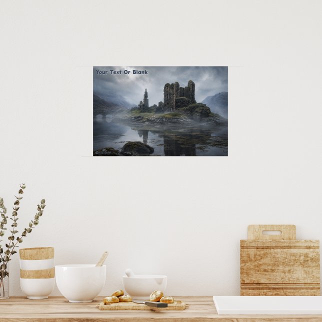 Póster Ruinas brumosas de un castillo escocés (Cocina)
