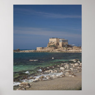 Póster Ruinas de Cesarea del puerto construido por Herode