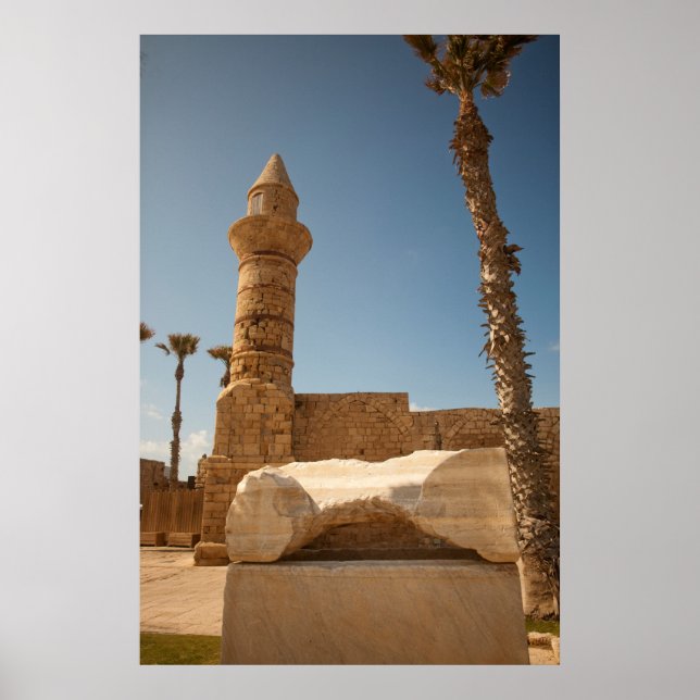 Póster Ruinas de la antigua zona de Caesarea (Frente)
