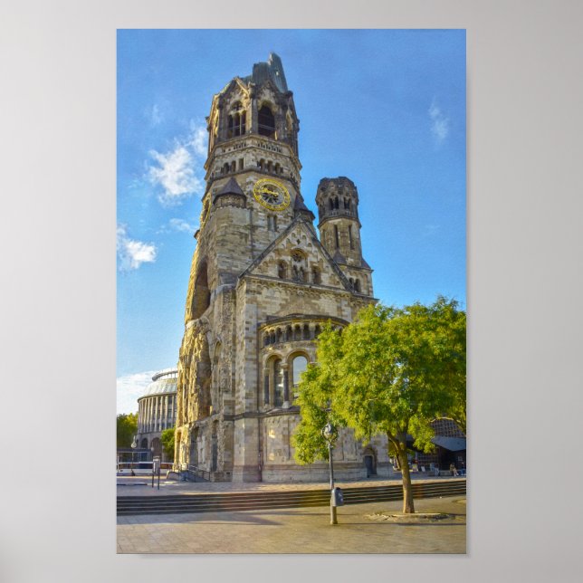 Póster Ruinas de la iglesia conmemorativa del Kaiser Wilh (Frente)