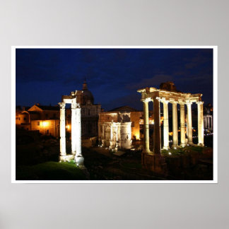 Póster Ruinas de noche