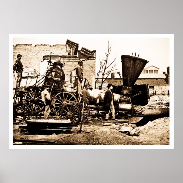 Póster Ruinas de Richmond y Petersburgo, Richmond, VA 186 (Frente)