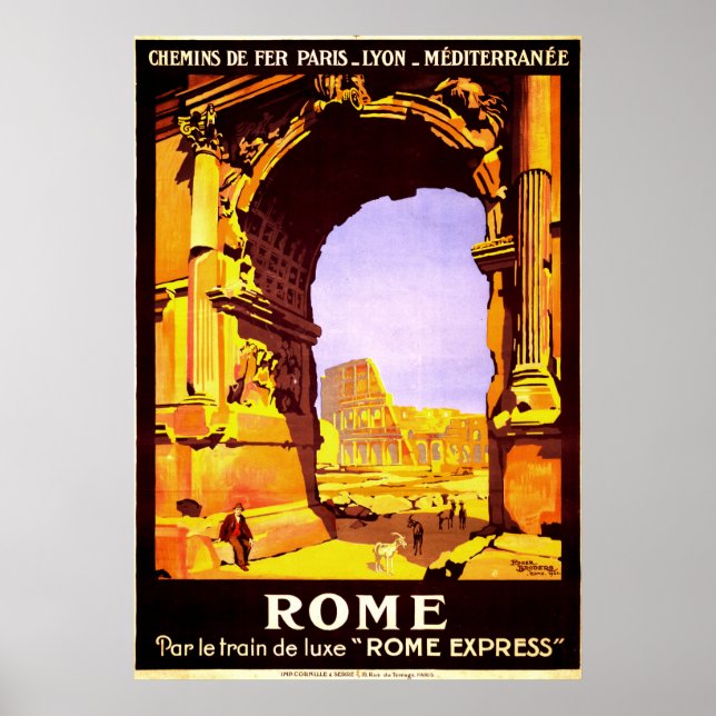 Póster Ruinas de Roma Italia Viaje (Frente)