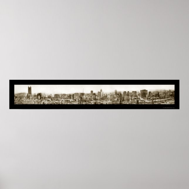 Póster Ruinas De San Francisco Foto 1906 (Frente)