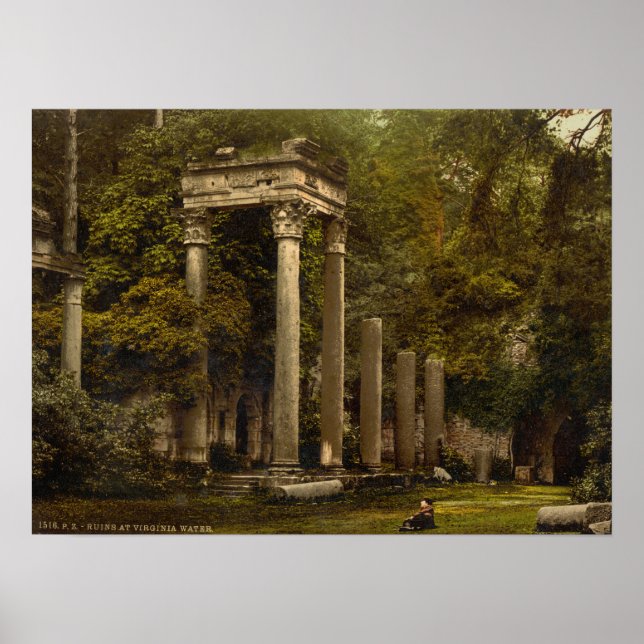 Póster Ruinas de Virginia Water, Windsor, Berkshire (Frente)