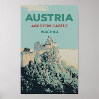 Póster Ruinas del castillo Aggstein, Wachau, Austria