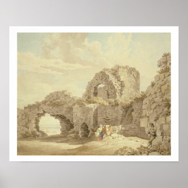 Póster Ruinas del Castillo de Pevensey (sobre papel) (Frente)
