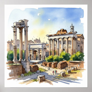 Póster Ruinas del Foro Romano
