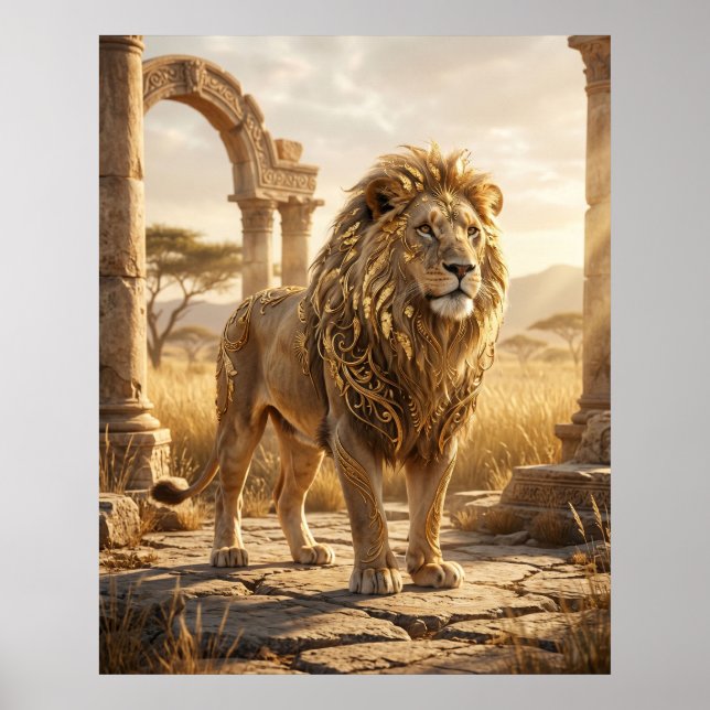 Póster Ruinas del León de Pan de Oro (Frente)