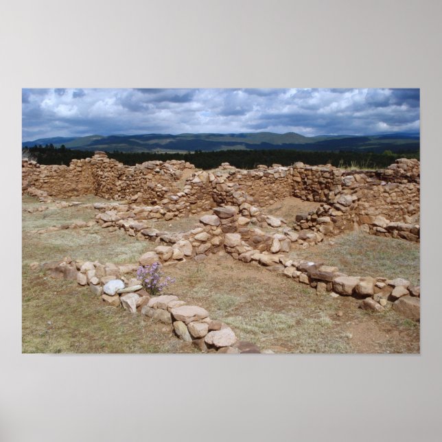 Póster Ruinas del pueblo Pecos (Frente)