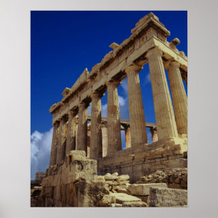 Póster Ruinas griegas, Acrópolis, Grecia