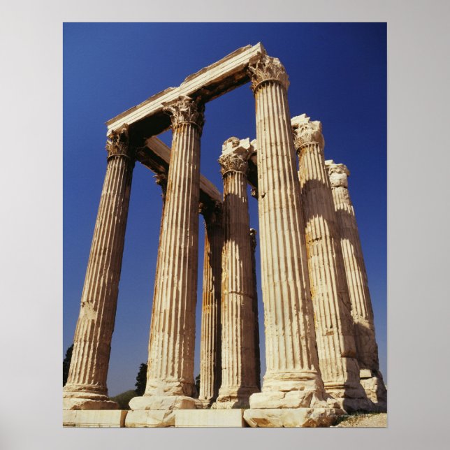 Póster Ruinas griegas, Atenas, Grecia (Frente)