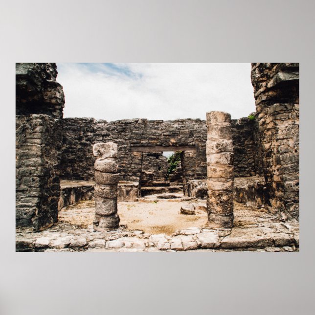 Póster Ruinas Mayas En Tulum, México (Frente)